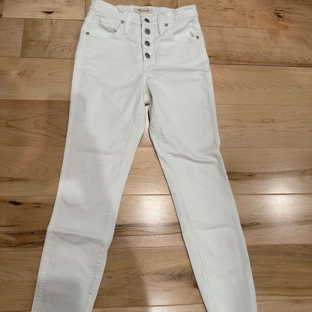 Madewell 10” High-Rise Skinny Cropped White Jean